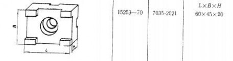 Опора Прямоугольная 60х 45х 20 направляющая под паз 12мм (7035-2021) ГОСТ15253-70 (восст.)